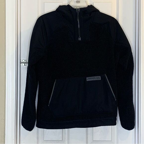 Under Armour Mens Mission Boucle Anorak 1/4 Zip Jacket Black Size Medium - Picture 1 of 13